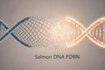 Helixstruktur mit Hinweis auf Salmon DNA (Lachssperma) und PDRN